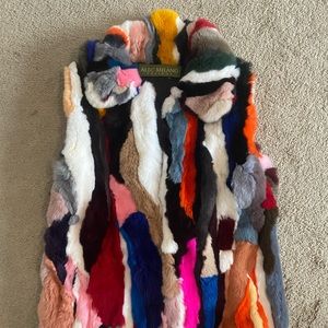 Alec Milano real bunny fur vest - Sz S
